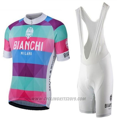 2017 Cycling Jersey Bianchi Milano Aviolo Red Short Sleeve and Bib Short