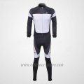 2011 Cycling Jersey Giordana White and Black Long Sleeve and Bib Tight