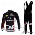 2013 Cycling Jersey Orbea Black and Red Long Sleeve and Bib Tight