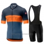2019 Cycling Jersey Castelli Prologo 6 Gray Orange Short Sleeve and Bib Short