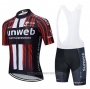 2020 Cycling Jersey Sunweb Black Red Short Sleeve and Bib Short