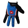 2014 Castelli Full Finger Gloves Cycling Blue