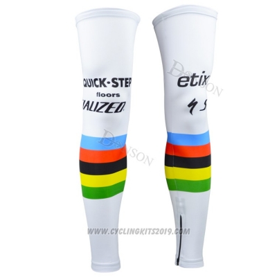 2015 Etixx Quick Step Leg Warmer Cycling White
