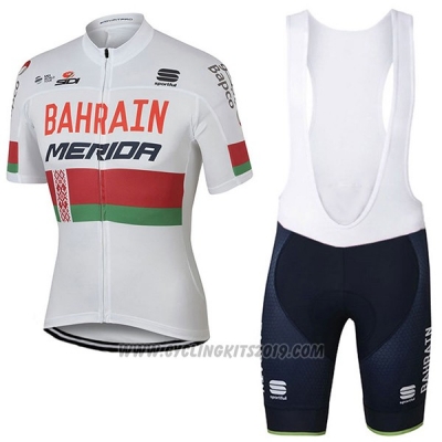 2017 Cycling Jersey Bahrain Merida Campione Bielorusso Short Sleeve and Bib Short