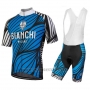 2018 Cycling Jersey Bianchi Caina Blue Short Sleeve and Bib Short