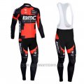2013 Cycling Jersey BMC Black and Red Long Sleeve and Bib Tight