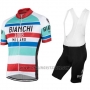 2016 Cycling Jersey Bianchi Red and White Short Sleeve and Bib Short