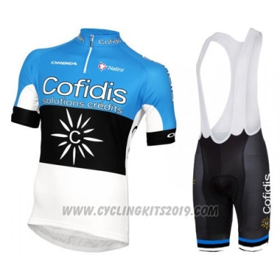 2016 Cycling Jersey Cofidis Sky Blue and Black Short Sleeve and Bib Short [hua3314]