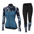 2018 Cycling Jersey Women Orbea Blue Long Sleeve and Bib Tight