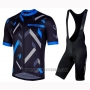 2019 Cycling Jersey Nalini Descesa 2.0 Black Blue Short Sleeve and Bib Short