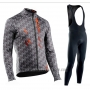 2019 Cycling Jersey Northwave Gray Long Sleeve and Bib Tight