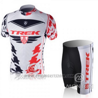 2010 Cycling Jersey Trek Red and White Short Sleeve and Bib Short