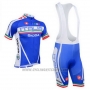 2013 Cycling Jersey Castelli Italy White and Blue Short Sleeve and Bib Short