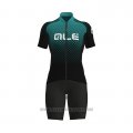 2021 Cycling Jersey Women ALE Green Short Sleeve and Bib Short