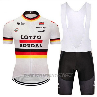 2018 Cycling Jersey Lotto Soudal Campione Germany Short Sleeve and Bib Short