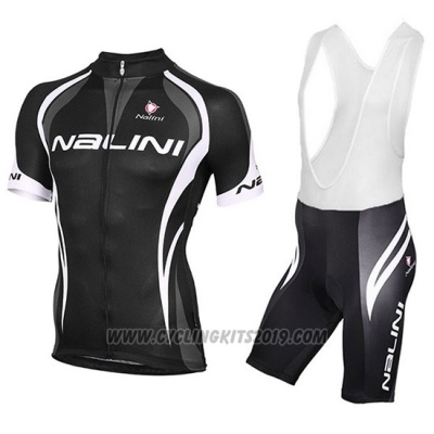 2018 Cycling Jersey Nalini Black and White Short Sleeve and Salopette