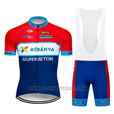 2019 Cycling Jersey Kobanya Red White Blue Short Sleeve and Bib Short