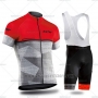 2019 Cycling Jersey Northwave Gray Red Short Sleeve and Bib Short