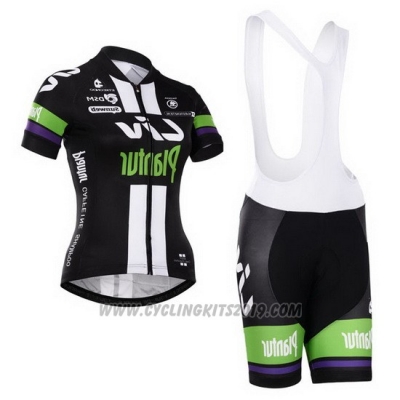 2015 Cycling Jersey Women Liv White and Black Short Sleeve and Bib Short
