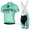 2017 Cycling Jersey Bianchi Milano Pride Green Short Sleeve and Bib Short
