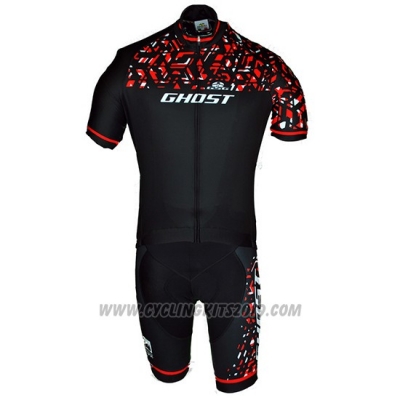 2018 Cycling Jersey Ghost Red Black Short Sleeve and Bib Short [hua1872]
