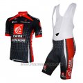 2010 Cycling Jersey Caisse D Epargne Black and White Short Sleeve and Bib Short