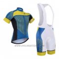 2015 Cycling Jersey Hincapie Blue and Yellow Short Sleeve and Bib Short