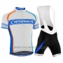 2015 Cycling Jersey Orbea Sky Blue and White Short Sleeve and Bib Short