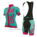 2017 Cycling Jersey Women ALE Prr Arcobaleno Light Blue and Pink Short Sleeve and Bib Short