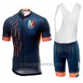 2018 Cycling Jersey Castelli Maratona Dles Dolomites-Enel Blue Orange Short Sleeve and Bib Short