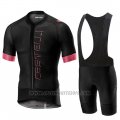 2019 Cycling Jersey Castelli Climber's 2.0 Black Pink Short Sleeve and Bib Short