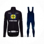 2024 Cycling Jersey Lidl Trek Black Blue Long Sleeve and Bib Tight