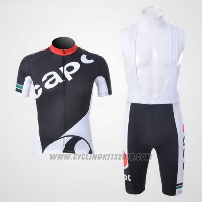 2011 Cycling Jersey Capo Black Short Sleeve and Bib Short