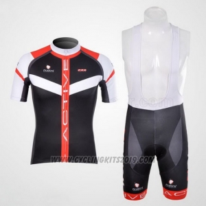 2012 Cycling Jersey Nalini Black and Red Short Sleeve and Salopette