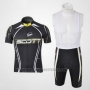 2012 Cycling Jersey Scott Black and White Short Sleeve and Salopette