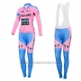 2015 Cycling Jersey Women Saxo Bank Fuchsia Long Sleeve and Bib Tight
