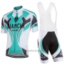 2016 Cycling Jersey Bianchi Sky Blue and White Short Sleeve and Bib Short