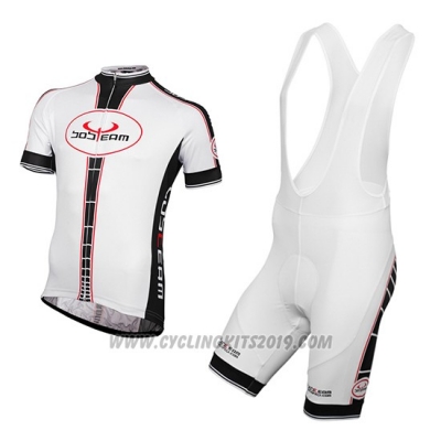 2016 Cycling Jersey Bobteam White Short Sleeve and Bib Short