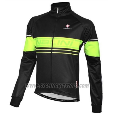2016 Cycling Jersey Nalini Black and Green Long Sleeve and Salopette