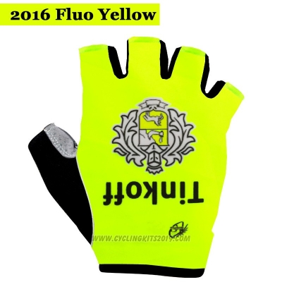 2016 Saxo Bank Tinkoff Gloves Cycling Yellow