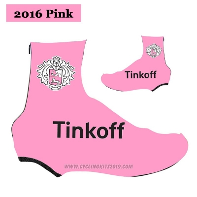 2016 Saxo Bank Tinkoff Shoes Cover Cycling Pink