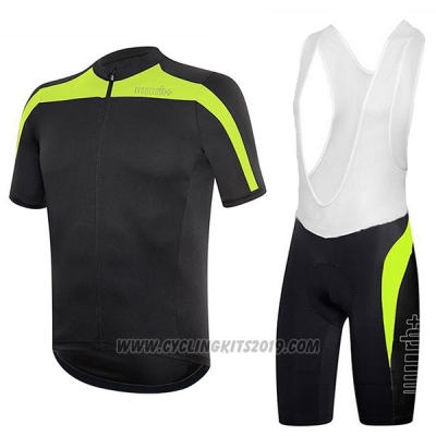 2017 Cycling Jersey RH+ Black and Green Short Sleeve and Bib Short