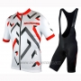 2019 Cycling Jersey Nalini Descesa 2.0 White Red Short Sleeve and Bib Short