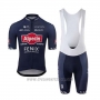 2020 Cycling Jersey Alpecin Fenix Blue Red Short Sleeve and Bib Short