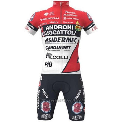 2021 Cycling Jersey Androni Giocattoli Red Short Sleeve and Bib Short