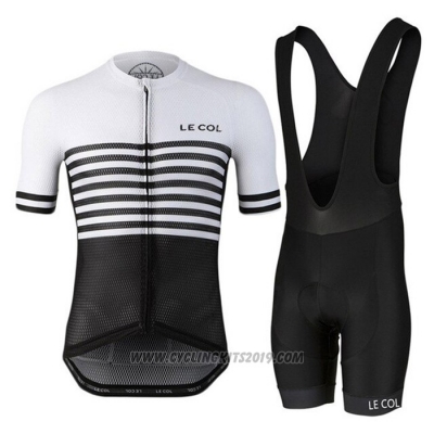 2021 Cycling Jersey Le Col Black White Short Sleeve and Bib Short
