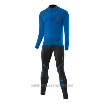 2021 Cycling Jersey Loffler Blue Long Sleeve and Bib Tight