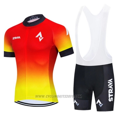 2021 Cycling Jersey Shimano Red Yellow Short Sleeve and Bib Short