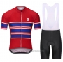 2021 Cycling Jersey Steep Red Blue Short Sleeve and Bib Short(3)
