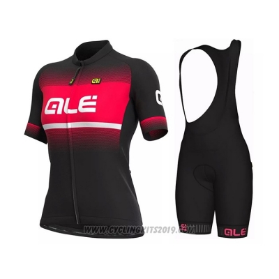2021 Cycling Jersey Women ALE Red Short Sleeve and Bib Short